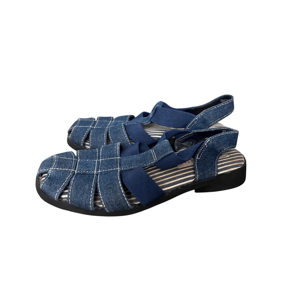 White Stag Blue Denim Fisherman Sandals size 8 Vintage 90's Retro Cottagecore